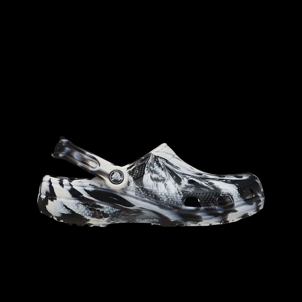 Crocs Classic Marbled Clog White Black